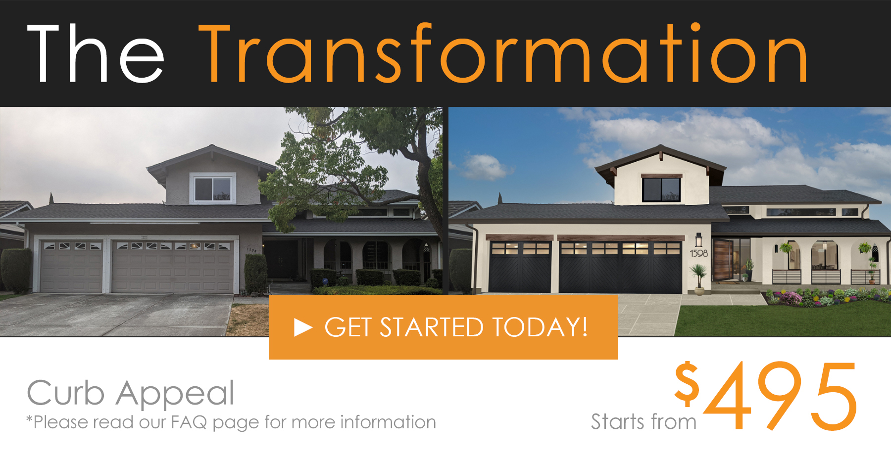 Exterior Virtual Design -Transformation Package for Architectural Renderings Commercial and Residential